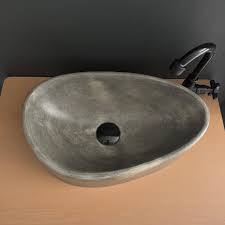 cuba de cimento para banheiro lavabo marrom formato gota
