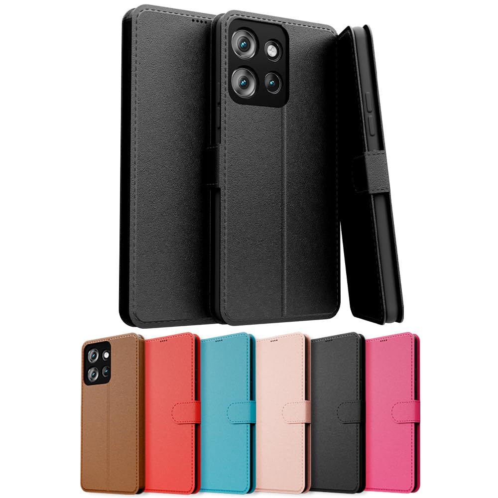 Capa Carteira em Couro Motorola Moto Edge 60 5G / 60 Fusion com Porta Cartão e F