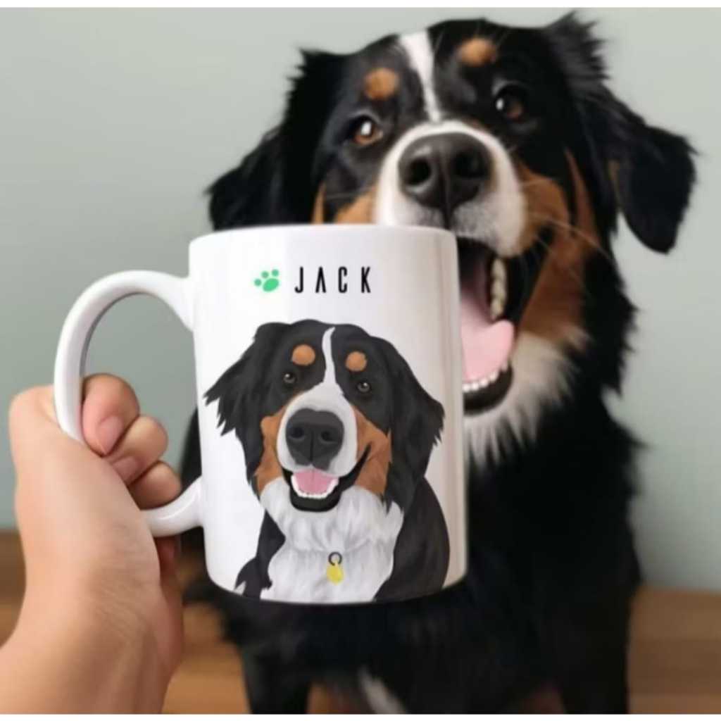 Caneca Porcelana Personalizada Pet - Com a foto do seu PET