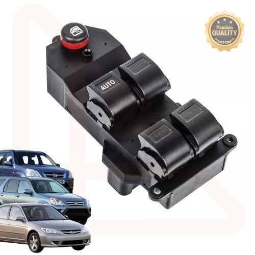 Botão Comando Interruptor Vidro Elétrico Honda Civic Cr-v 2001 Até 2006 - 20 Pinos