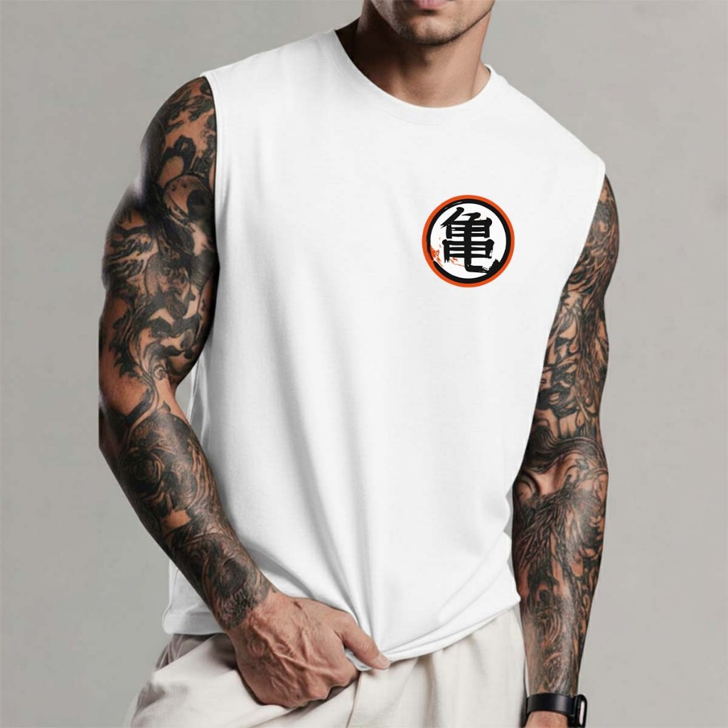 Camisa Goku. Regata Oversized Machão Camiseta Camisa Streetwear Algodão Cavada Longline