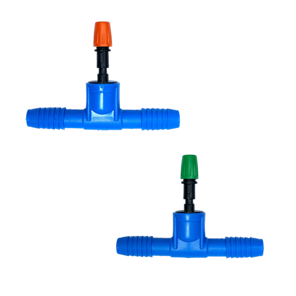 Kit Irrigação: Bico Nebulizador 1/2 + Conexão Tê 1/2 com Rosca para Mangueira  Ideal para Tubo PVC