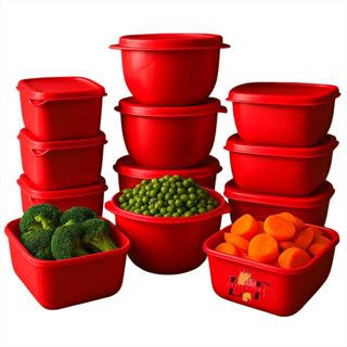 Kit Conjunto jogo de potes 12 POTES organizador plastico vasilhas marmita potes e tigelas em Oferta na Shopee