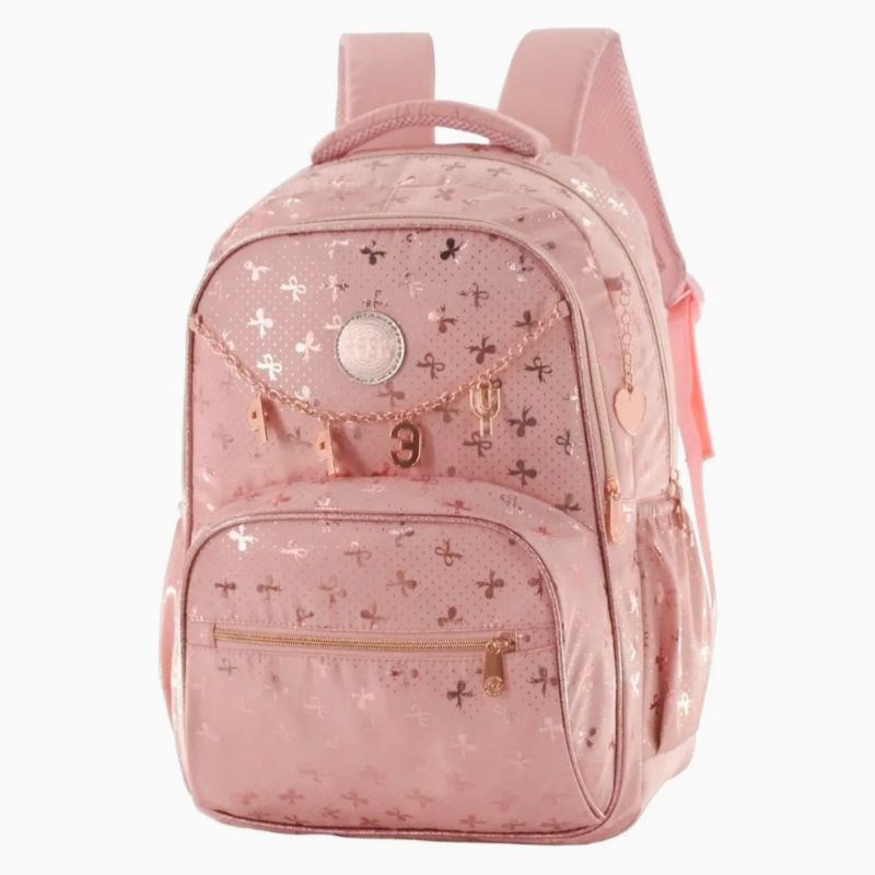 Mochila Feminina Escolar Juvenil Grande Holográfica Lacinho Reforçada 8210 em Oferta na Shopee