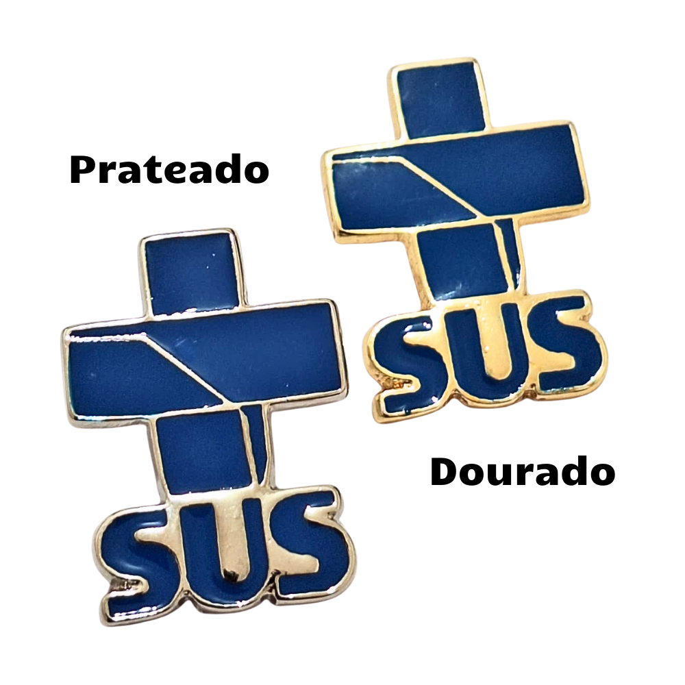 Pin Broche Boton SUS Sistema Único de Saúde Vacinação e Enfermagem