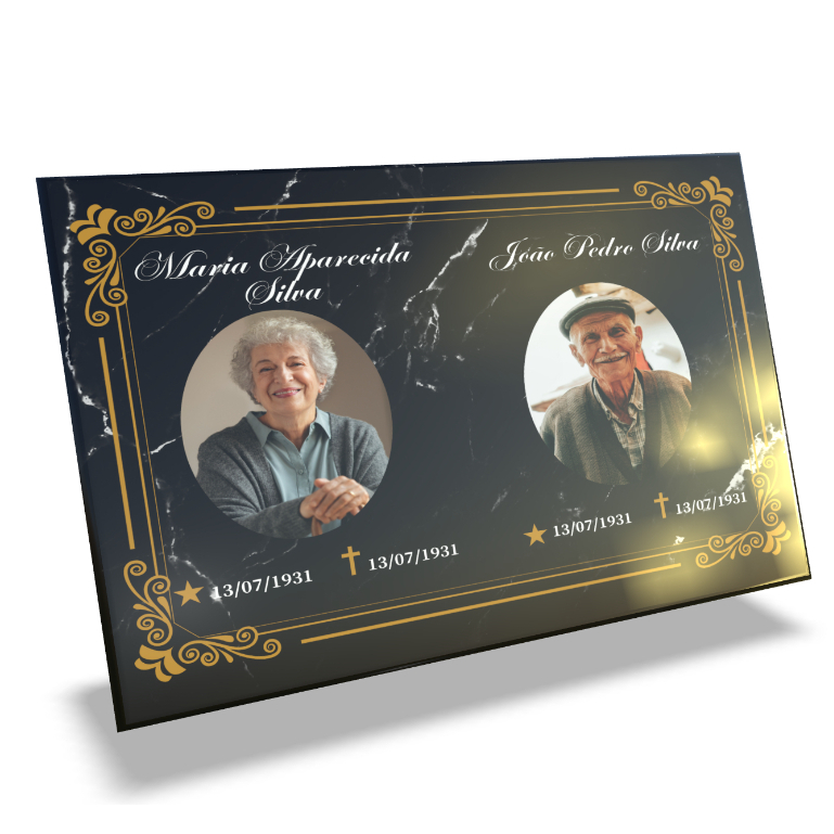 Placa Lápide Dupla em Cerâmica Cemitério Túmulo Jazigo Azulejo Personalizado em Oferta na Shopee