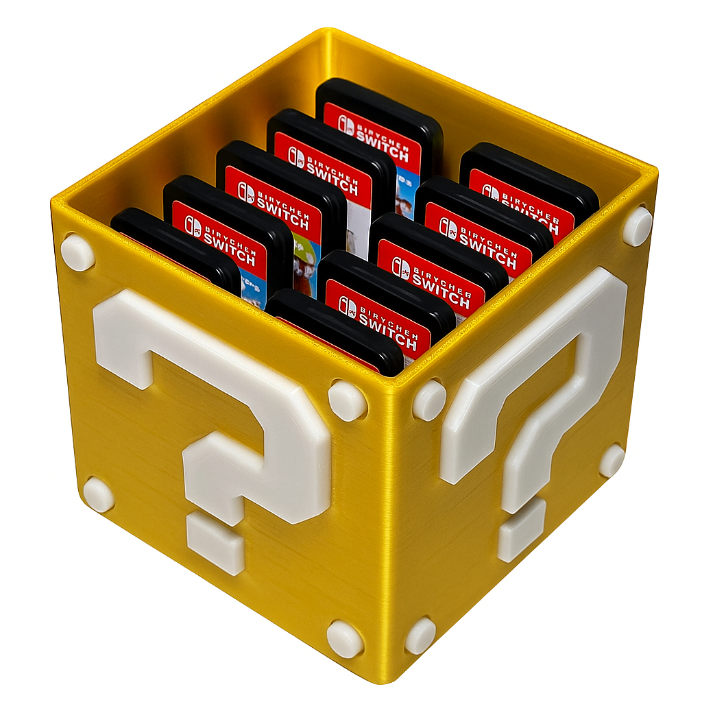 Porta Cartuchos Nintendo Switch – Bloco Mario Interrogação