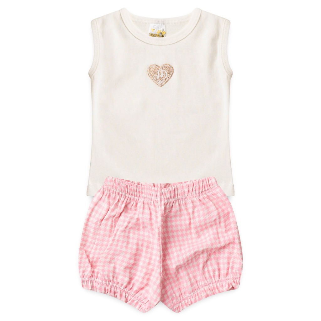 Conjunto Bermuda Xadrez - JD Kids - 3826 em Oferta na Shopee