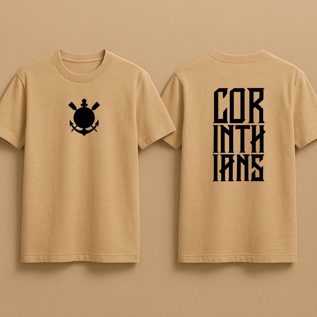 Camiseta Blusa T-shirt Exclusiva Estampada Personalizada Corinthians Torcedor P ao G3 Plus Size
