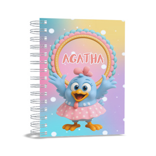 AGENDA CRECHE BERÇÁRIO GALINHA PINTADINHA COM NOME em Oferta na Shopee