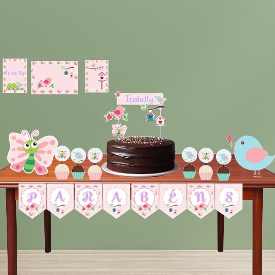 Kit Festa Jardim Encantado Personalizado Só um Bolinho | Mesvesário Aniversário | Decoração