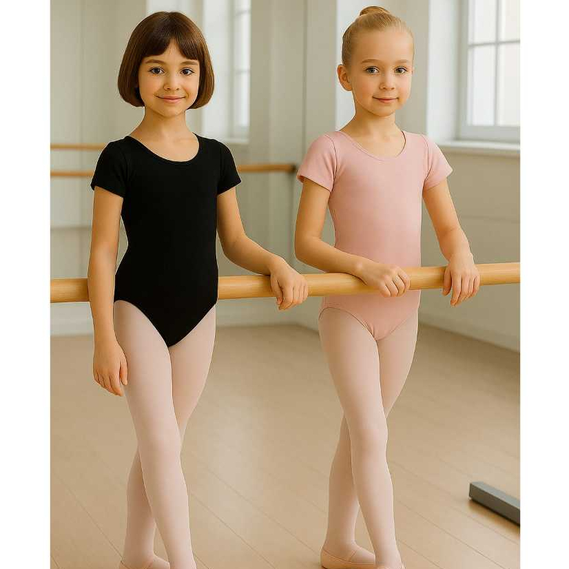 Collant Ballet e Jazz Manga Curta Infantil