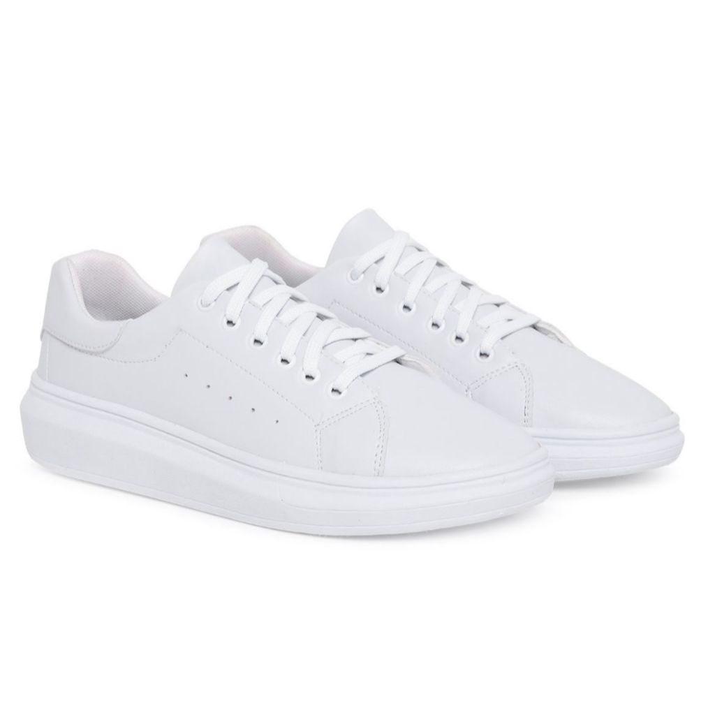 tênis branco masculino clássico sapatenis sola alta em promoção sneaker