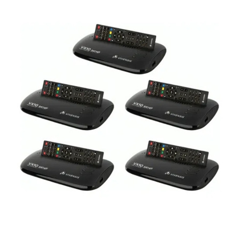 Kit 5 Receptores Vivensis Vx10 Full HD Tv Sat Hd Regionalizado
