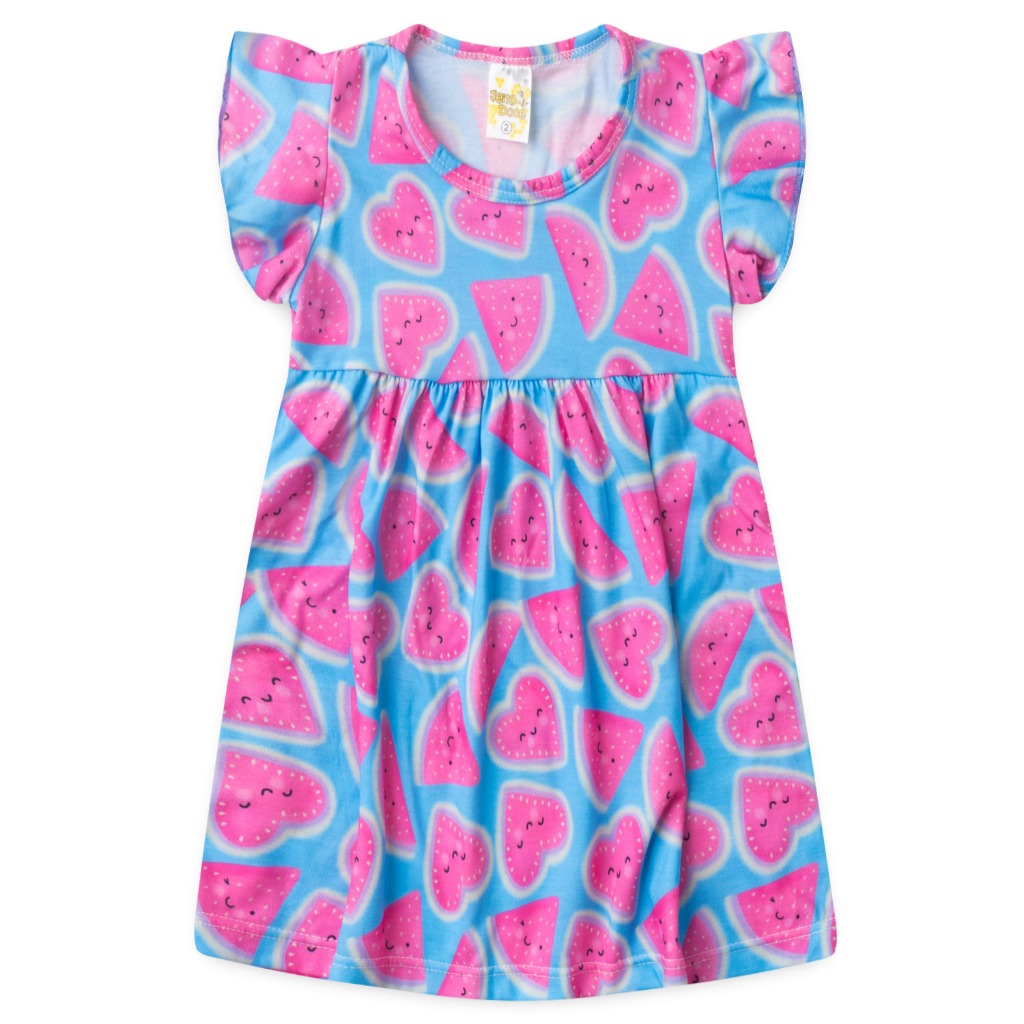 Vestido Melancia - JD KIds em Oferta na Shopee