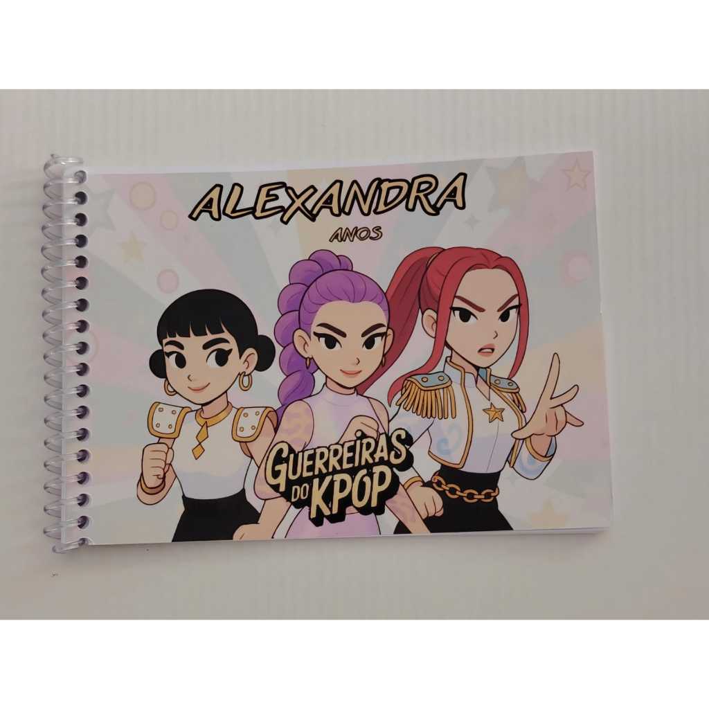 Livro de colorir Personalizado- Lembrancinha de Aniversario, Festa Infantil- Guerreiras do Kpop