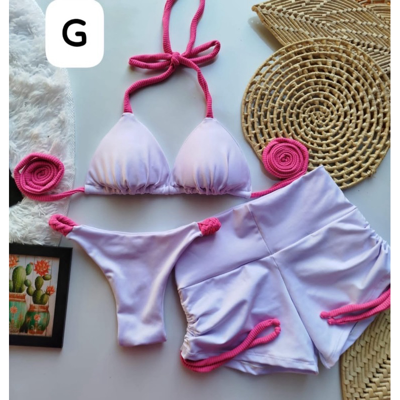 Biquíni com short/ Triquini/ Kit Biquíni e short