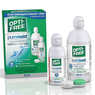 Kit Optifree 420ml + Estojo / Solução Limpeza Lentes Contato em Oferta na Shopee