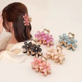 Kit 12 Mini Flor Com Pérola Cristal e Strass ， Grampos de Cabelo Decorativos Para Mulheres