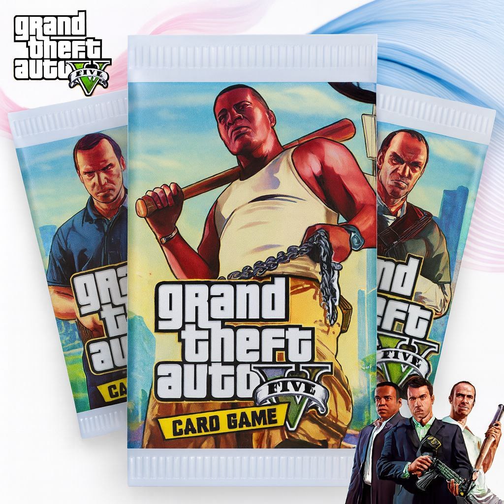 Kit 500 Cartas Colecionáveis GTA 5 Grand Theft Auto V - Pacote com Cards Raros para Coleção Gamer