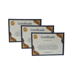 Impressão de Certificado/Diploma em Papel Vergê A4 – Envio Rápido em Oferta na Shopee