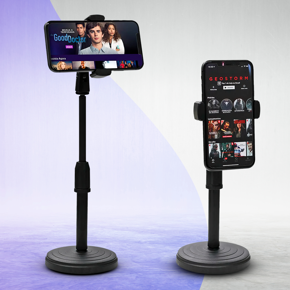 Suporte De Mesa Para Celular Casa Escritório Articulável 360° Tripé Mini Pedestal Android Iphone em Oferta na Shopee