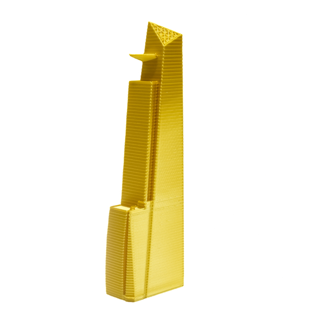 Miniatura 30 Hudson Yards Prédio Escala 1:2700 14cm Miniatura Branco E Dourado decoração