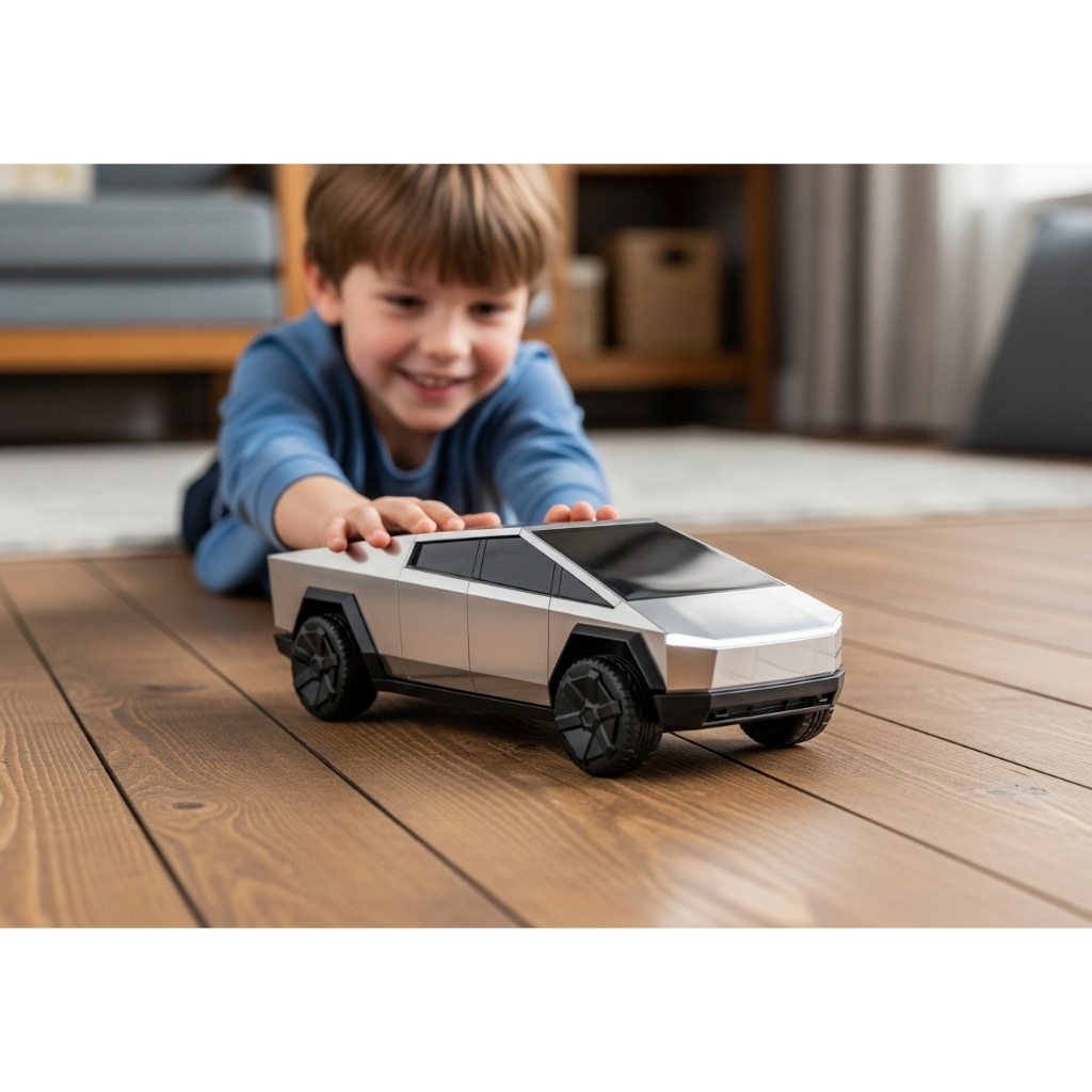 Mini Brinquedo Cybertruck 1:36 – Carro de Brinquedo em Liga Metálica Super Realista