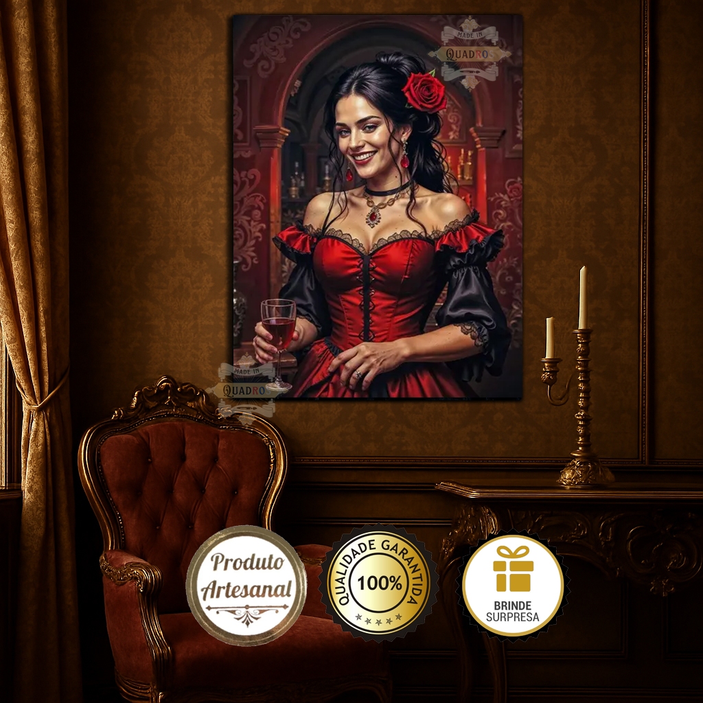 Quadro Decorativo Maria Padilha, Pombogira Umbanda, Candomblé, Quimbanda, Assentamento Altar