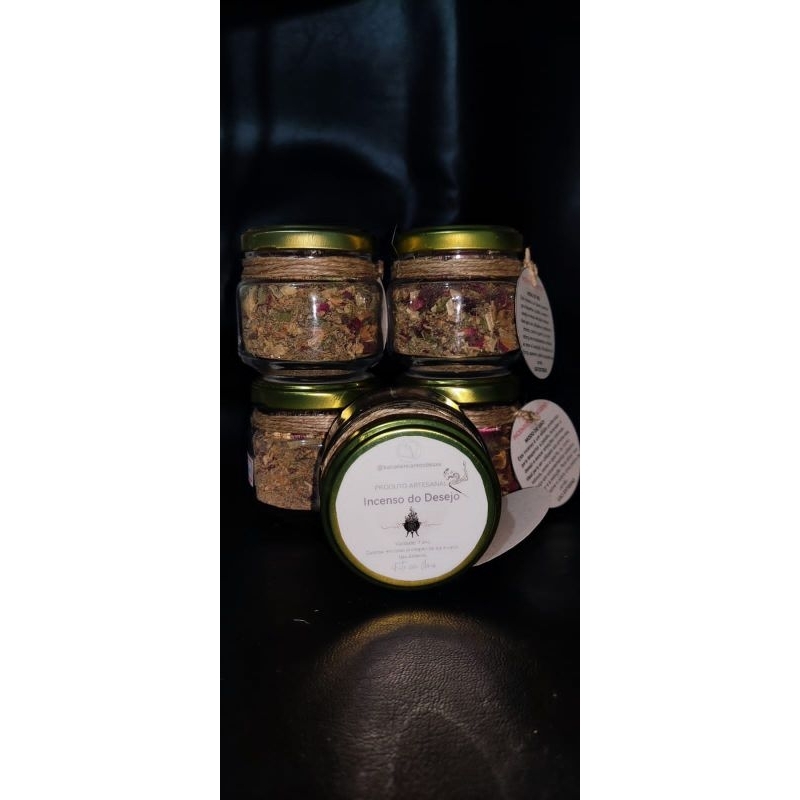 Incenso do Desejo com Ervas | Incenso Artesanal | Incenso Ritualístico |Incenso de Ervas|Incenso Consagrado para Atração