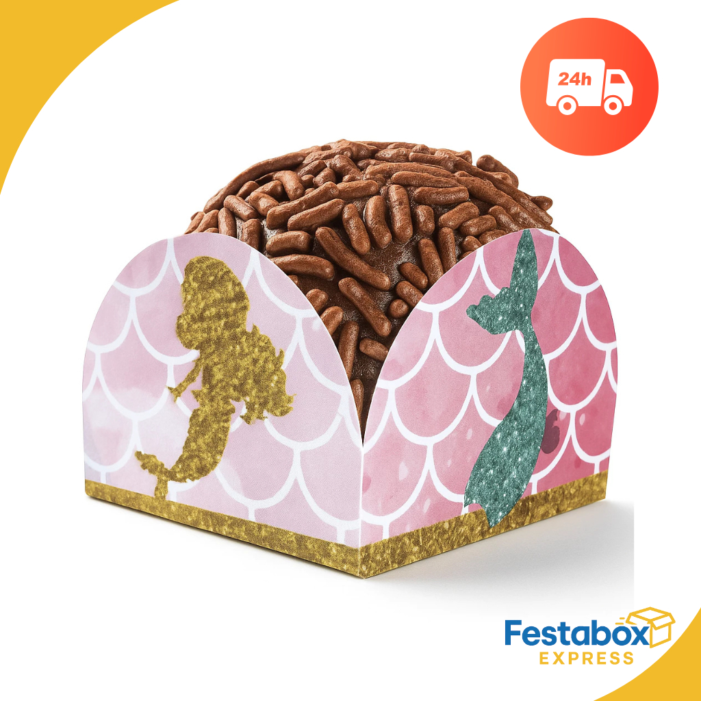 Forminhas Para Doces Tema Sereia Fundo do Mar Brigadeiro em Oferta na Shopee