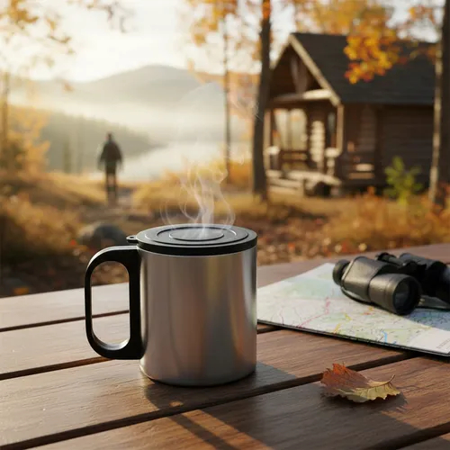 Kit 10 Unidades Caneca De Inox Com Tampa De Plástico, 180 Ml em Oferta na Shopee