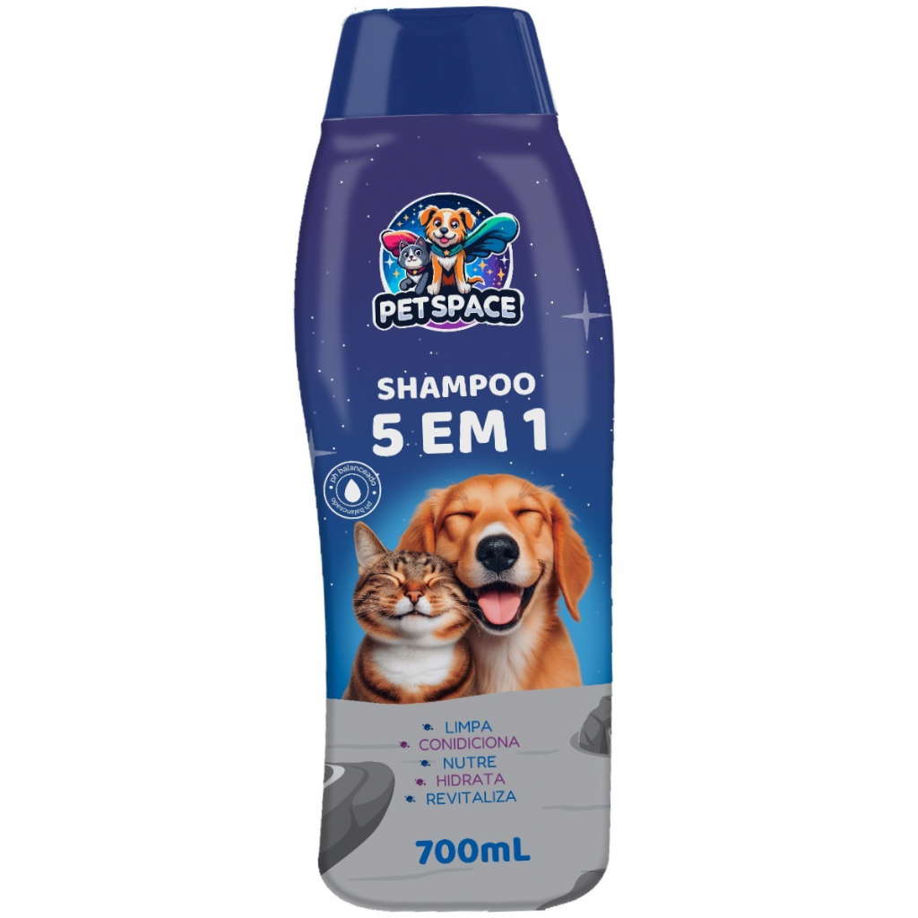 Shampoo E Condicionador 5 em 1 para Cães e Gatos PET SPACE - 700ml em Oferta na Shopee