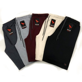 Kit 5 Bermudas Moletom Masculina Algodão e Poliéster 5 cores Academia Confortável Treino