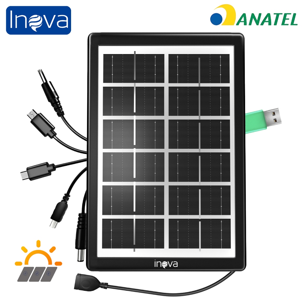 INOVA Kit De Painel Solar  Policristalina 2 Portas USB Energia Carga Portátil Para Telefone RV Carro MP3 PAD Ca em Oferta na Shopee