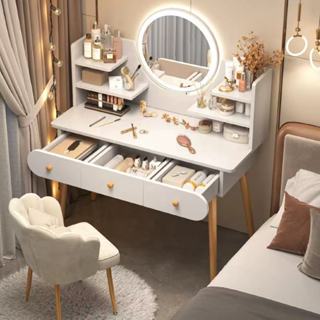 Penteadeira com espelho iluminado por LED e 3 gavetas em Oferta na Shopee