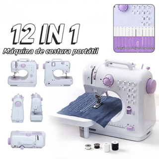 NOVO Mini Máquina De Costura Multifuncional Doméstica Composta de 12 Pontos em Oferta na Shopee