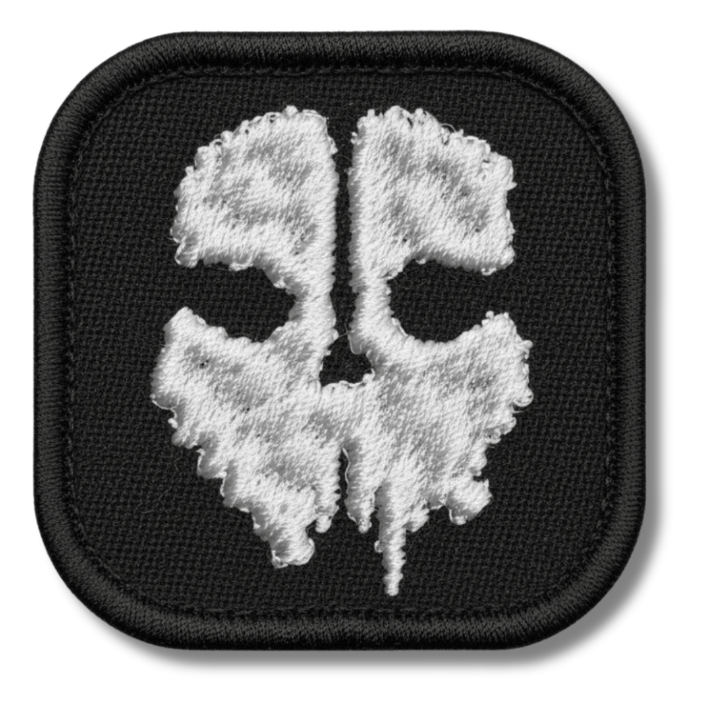 MINI Patch Bordado GHOST - 5X5cm Ideal para Mochila militar ou mochila de academia Velcro, termocolante ou sem aplique