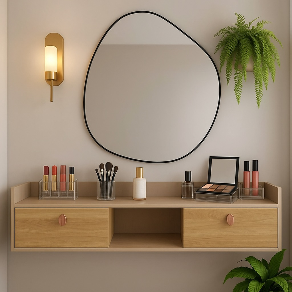 Penteadeira Camarim VEGAS Suspensa Com 2 Porta E Passa Fios 90CM