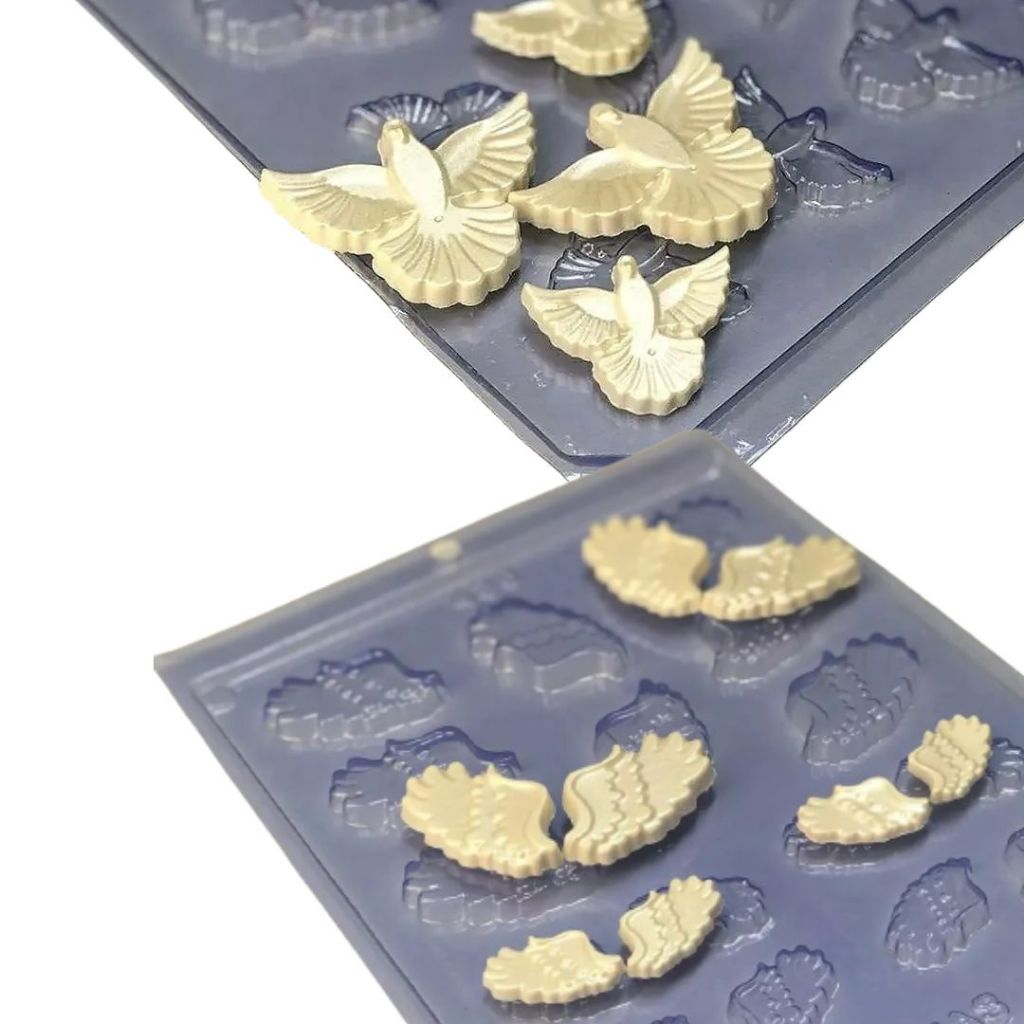 Formas de Acetato Confeitaria Pomba Espírito Santo E Asas Anjo Anjinho