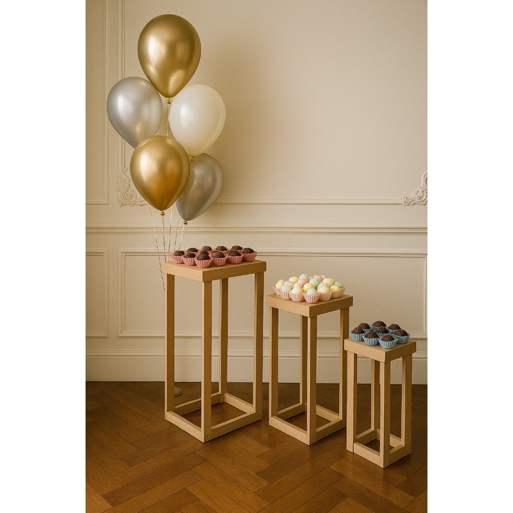 Cubo vazado para decoração festa mdf cru em Oferta na Shopee