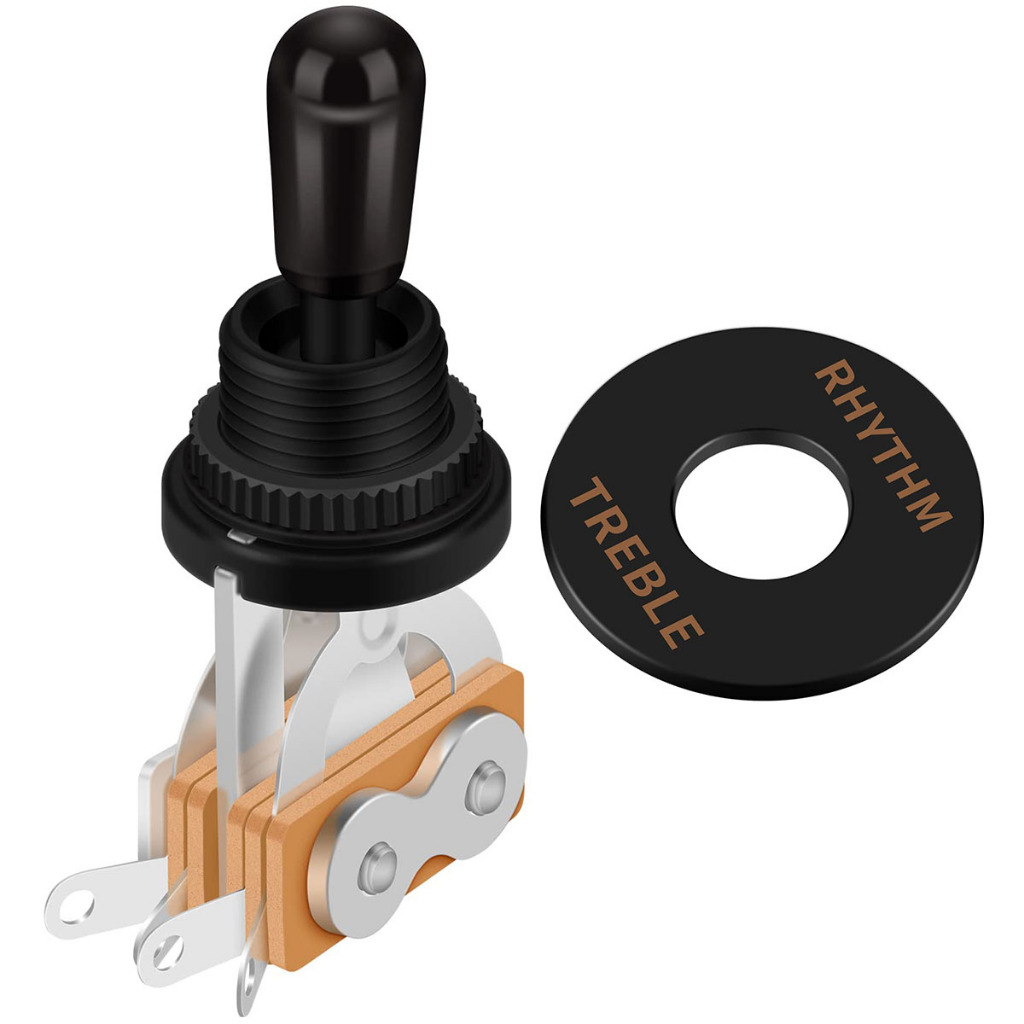 Chave Seletora Com Escudo Plate Para Guitarra Les Paul Sg 3 Posições