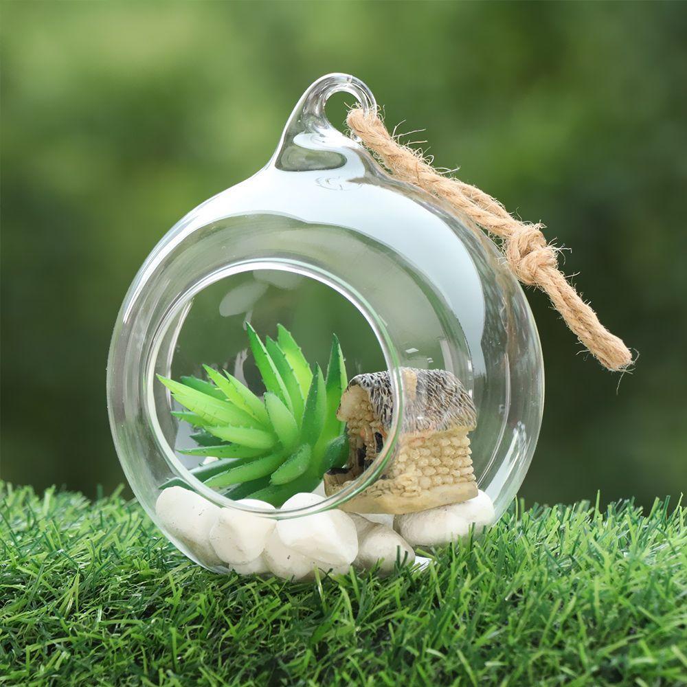 Vaso De Vidro Pendurar Plantas Embelezar Ambiente Decoração Jardim