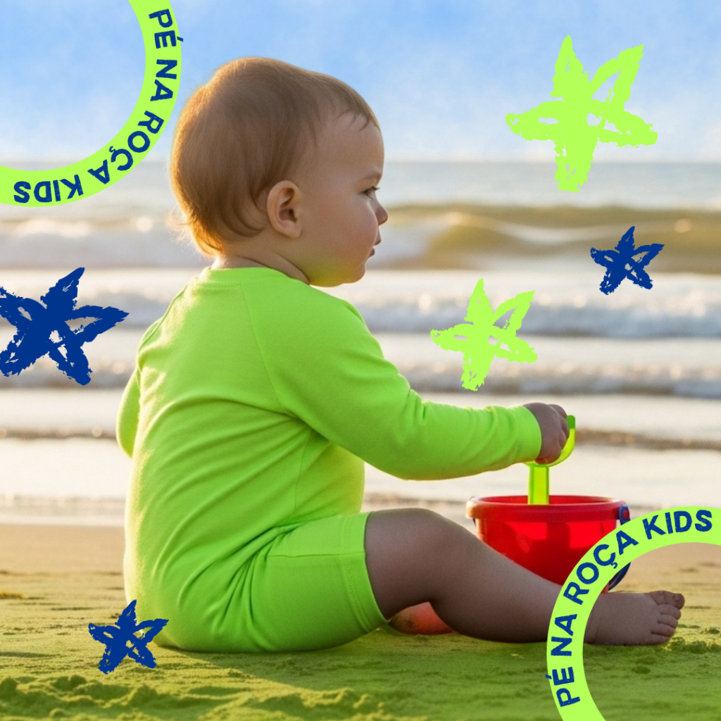 Macaquinho Bebê UV50+ Pé na Roça Cia Country 🤎 em Oferta na Shopee