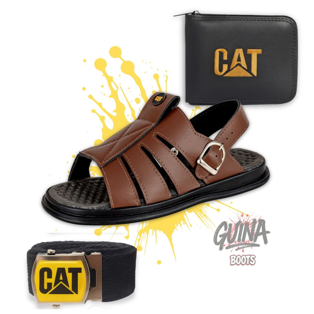 Sandália Franciscana Masculina Fivela Ajustável Couro Sintético Palmilha Ergonômica  + Cinto + Carteira