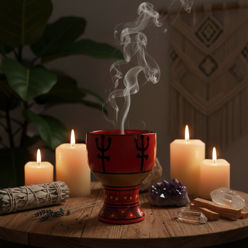 Incensário Defumador Copaleira em Cerâmica – Purificação e Harmonia em Oferta na Shopee