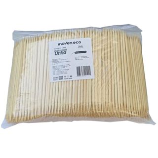 Palito para Unha Duas Pontas Pontiagudas Bambu Asiático Manicure e Pedicure Inoven 1000 Und em Oferta na Shopee