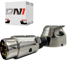 Tomada Elétrica Para Engate Redondo 6 Polos Completo Bivolt 12/24v Para Reboques Dni8373
