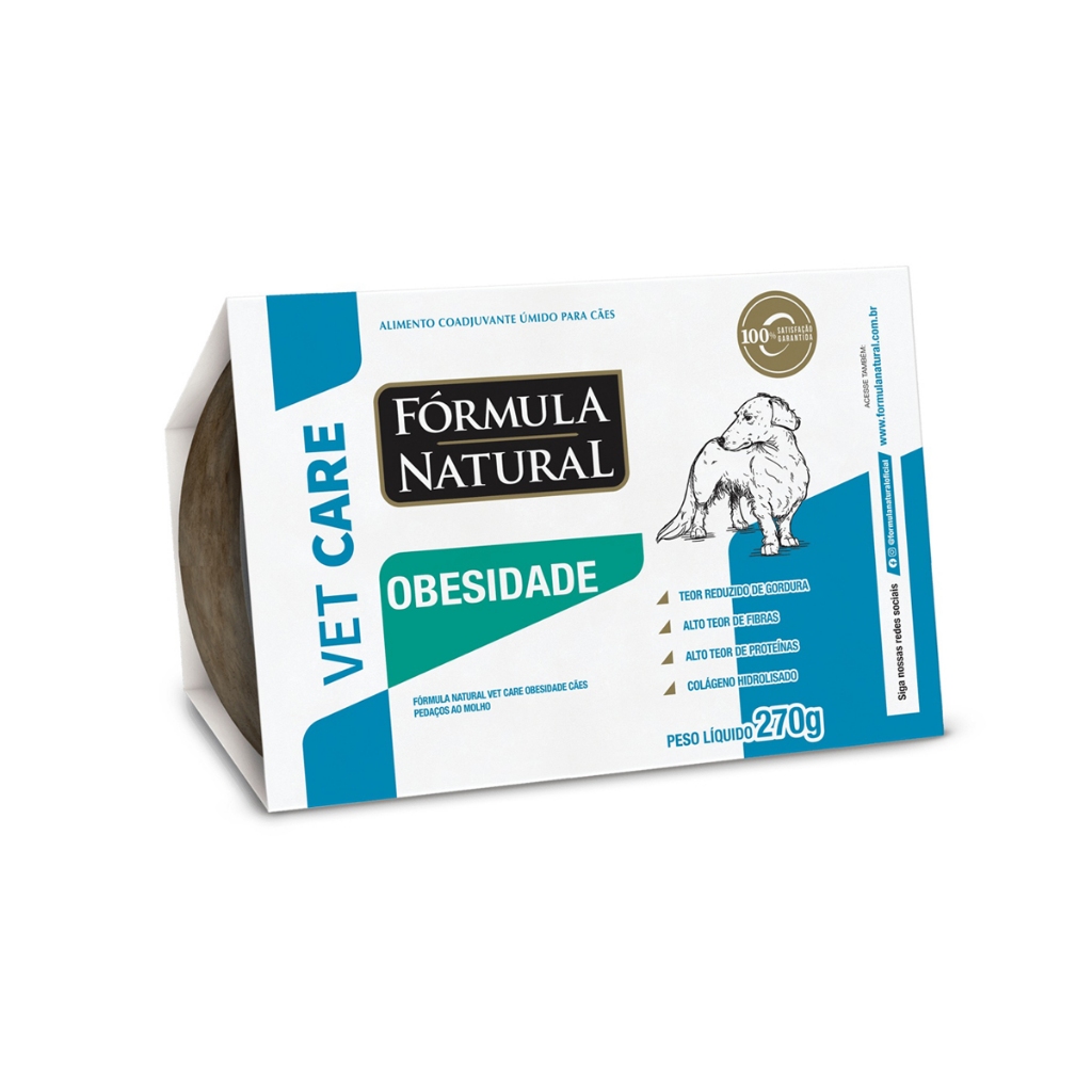 Fórmula Natural Ração Úmida Vet Care Cães Obesidade 270g