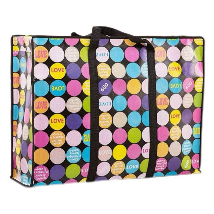 Sacolão Reforçado com Zíper para Viagem, Compras, Mudanças e Organização – Estampas Sortidas